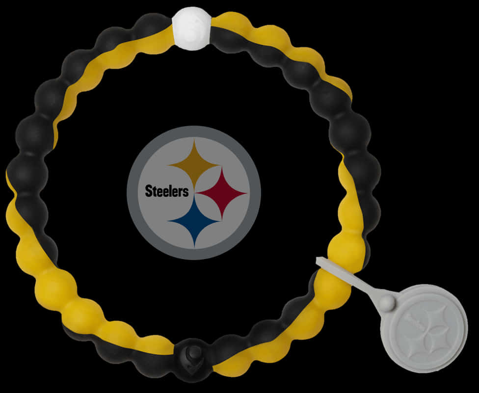 Pittsburgh Steelers Logo Beaded Necklace PNG