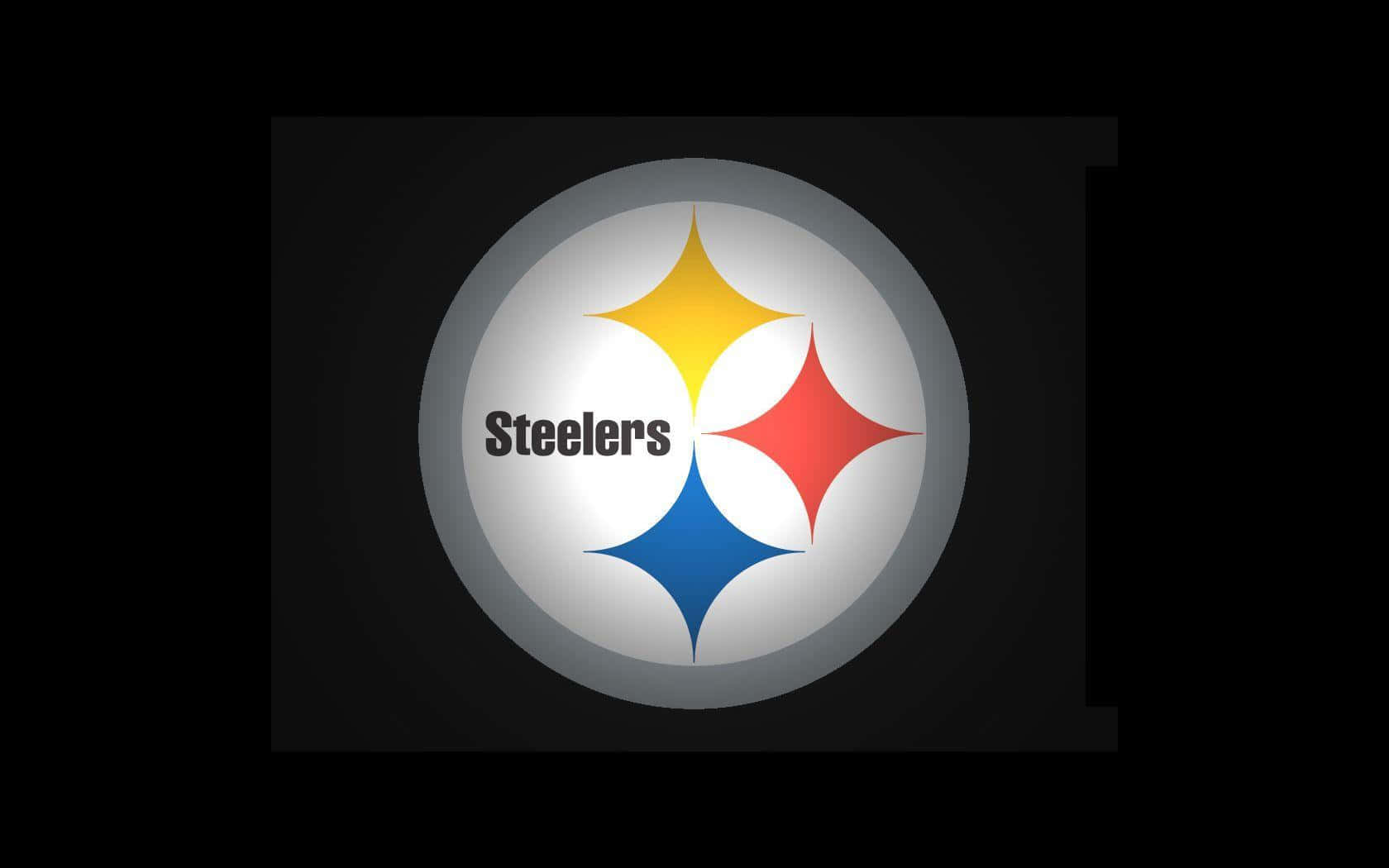 Logodei Pittsburgh Steelers Su Sfondo Grigio. Sfondo