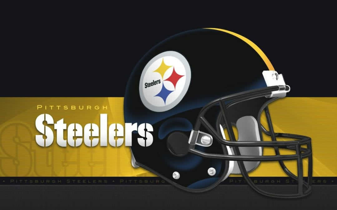 Logodei Pittsburgh Steelers Sul Casco Sfondo