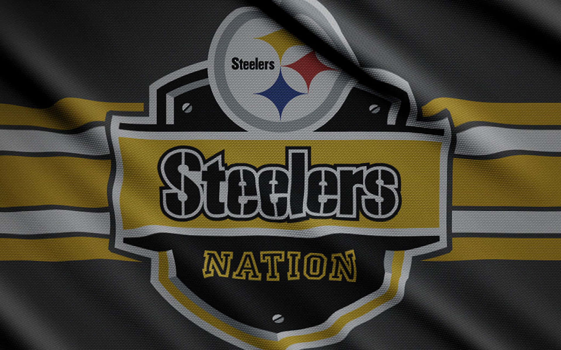Pittsburgh Steelers Logo On Steelers Flag Wallpaper