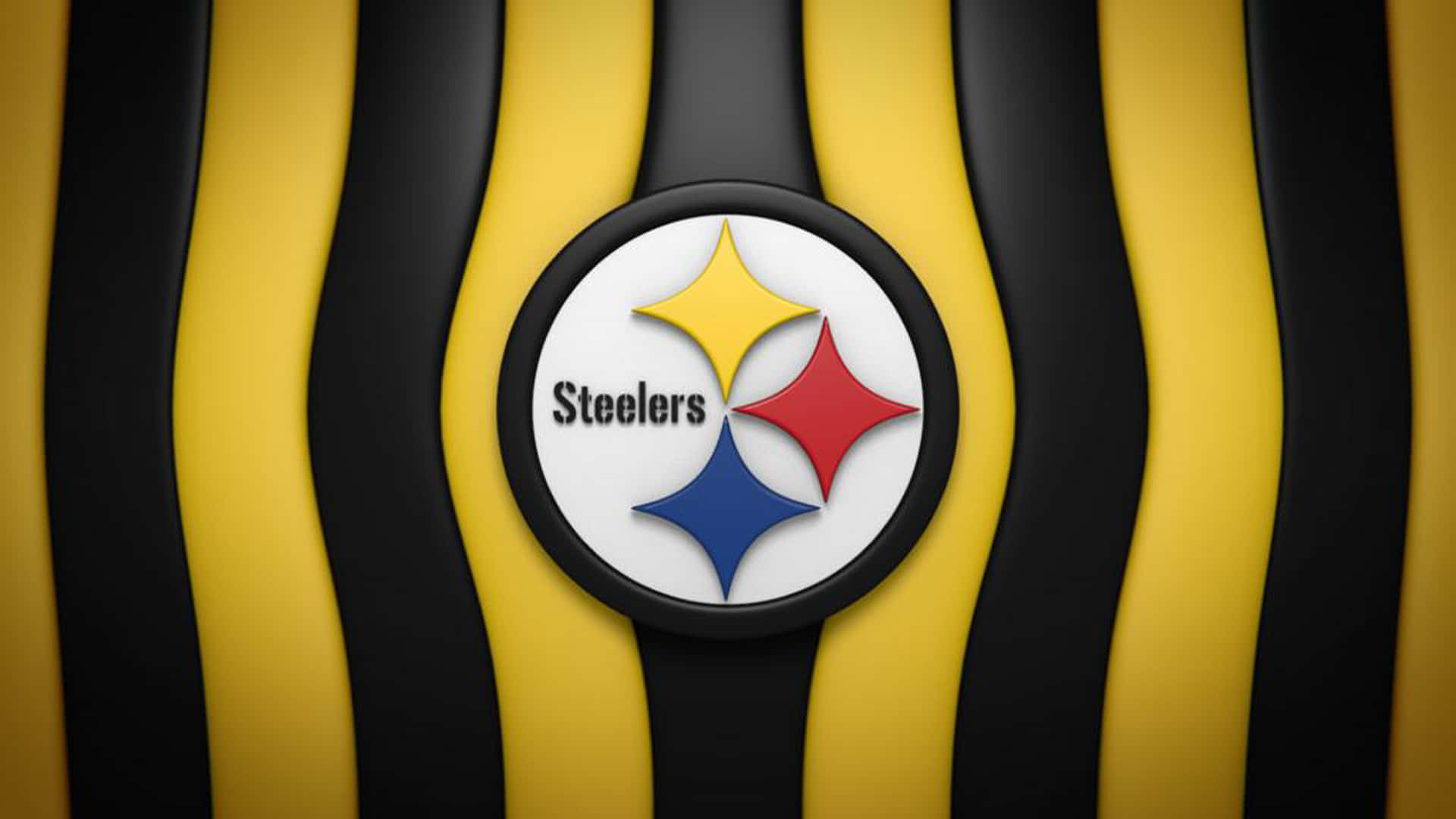 Pittsburgh Steelers Logo On Wavy Lines Wallpaper