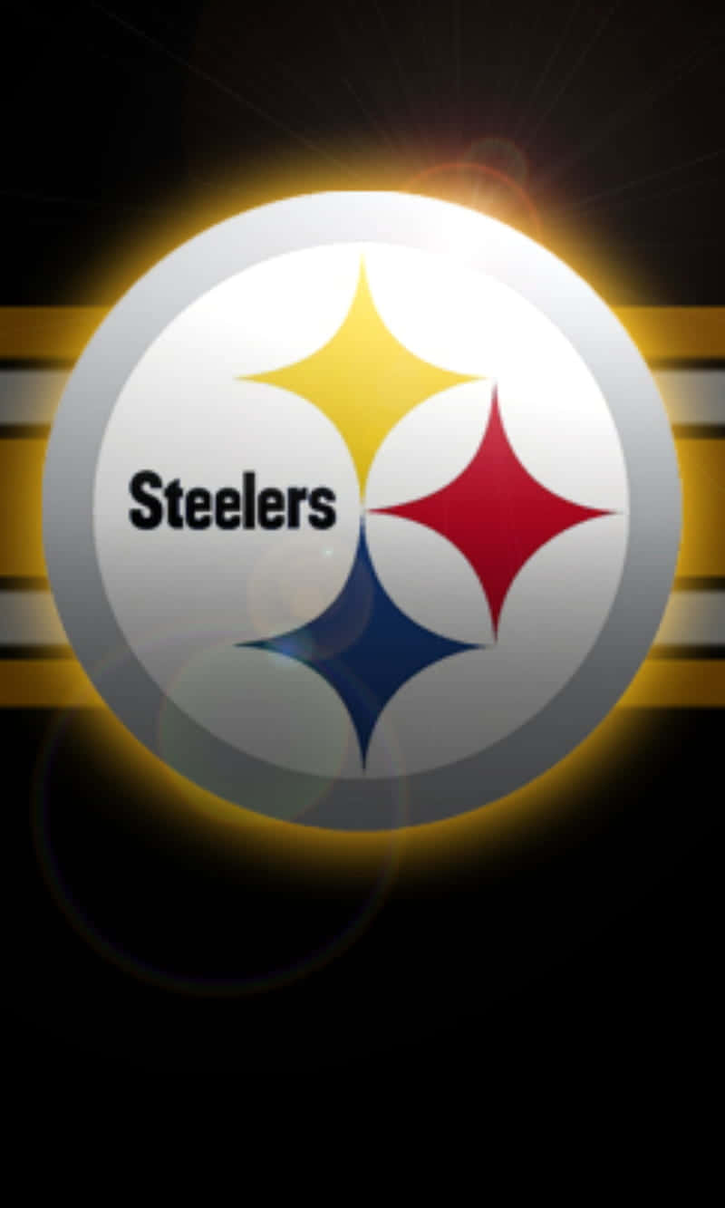 Logode Los Pittsburgh Steelers Con Destello Fondo de pantalla