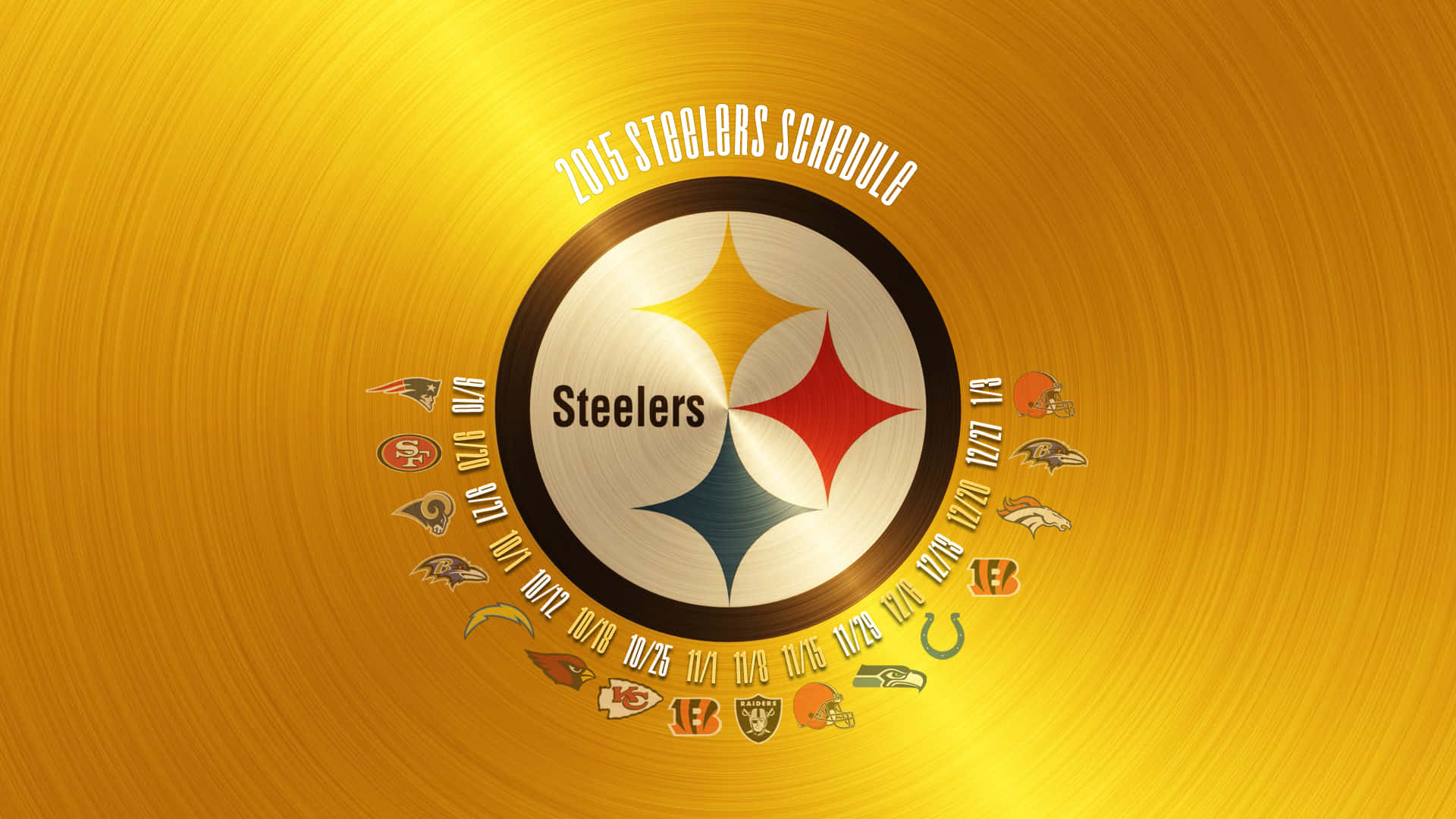 Pittsburgh Steelers Logo With Opponents Wallpaper