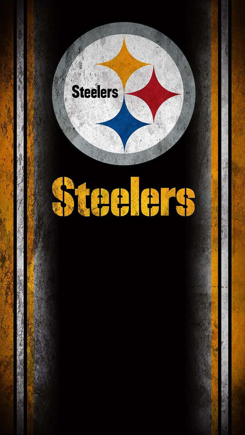 Logotipode Los Pittsburgh Steelers Con Vigas De Acero. Fondo de pantalla