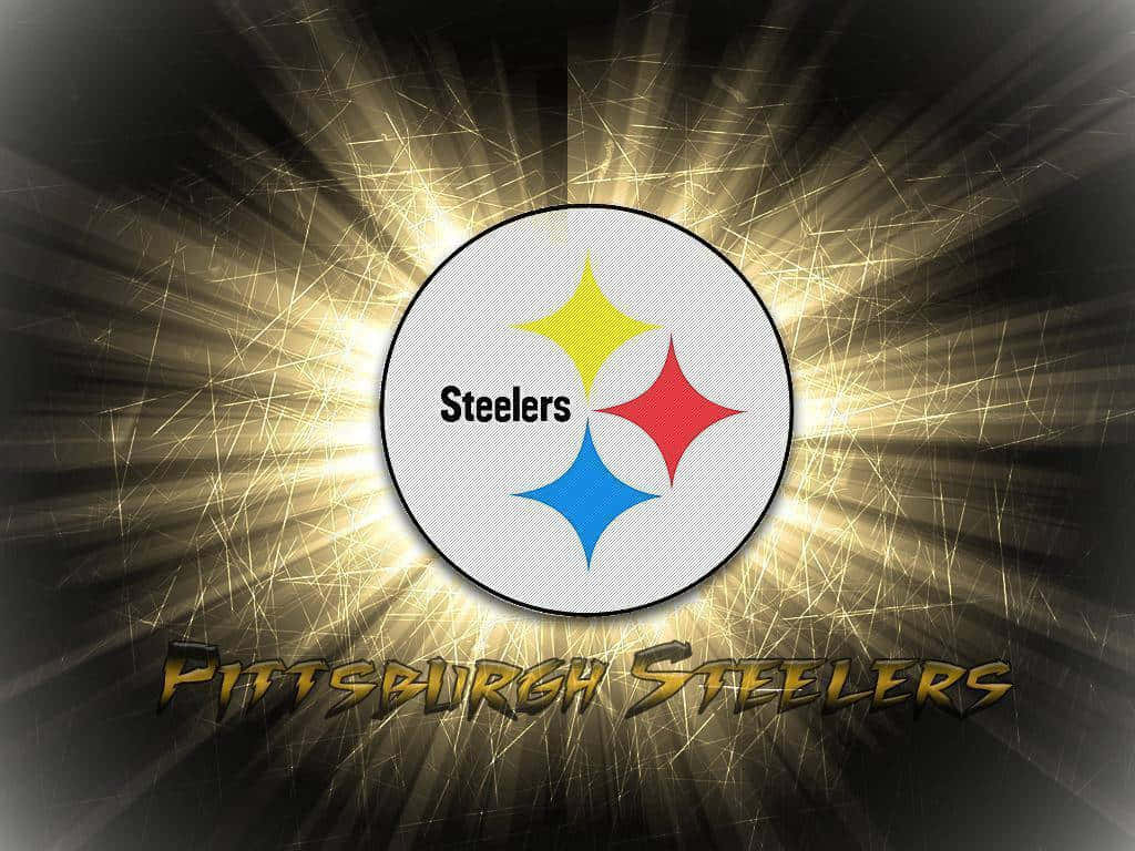 Logodei Pittsburgh Steelers Con Testo Stilizzato. Sfondo