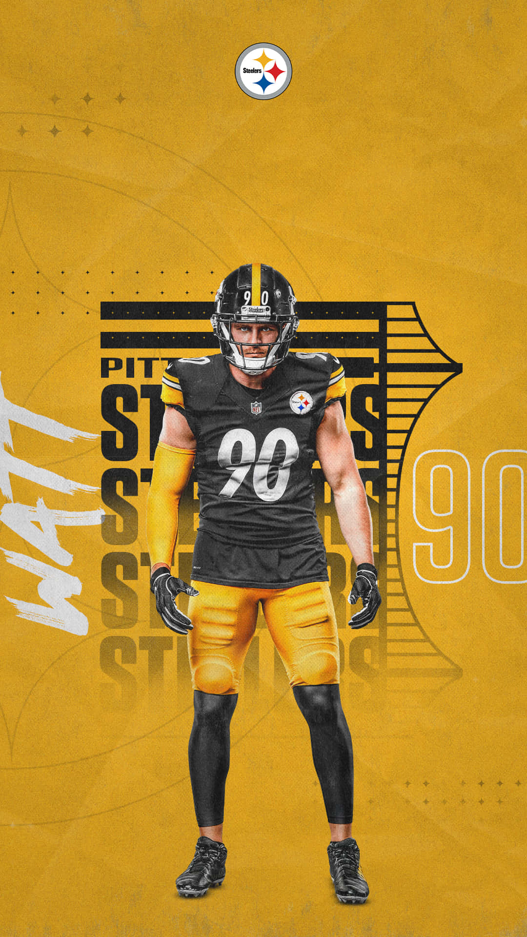 Pittsburgh Steelers Logo With Watt Wallpaper