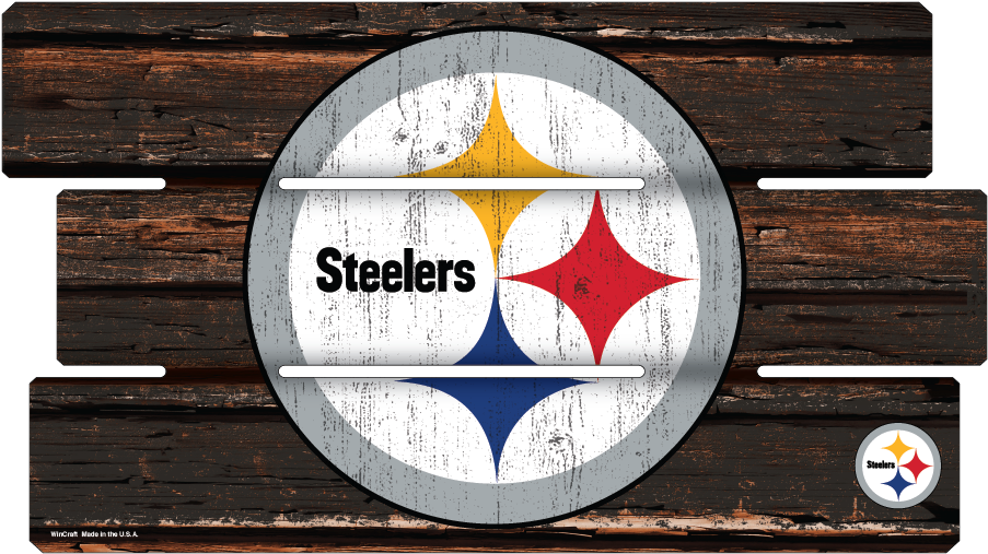 Pittsburgh Steelers Logo Wooden Background PNG