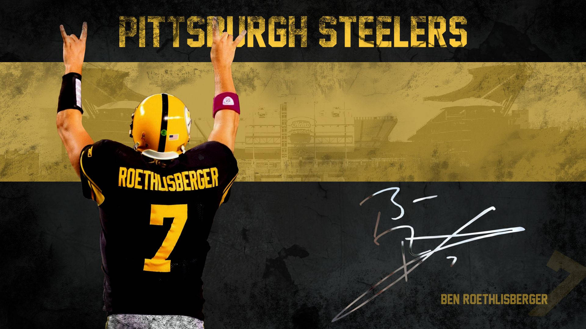 Pittsburgh Steelers Roethlisberger Sign Poster
