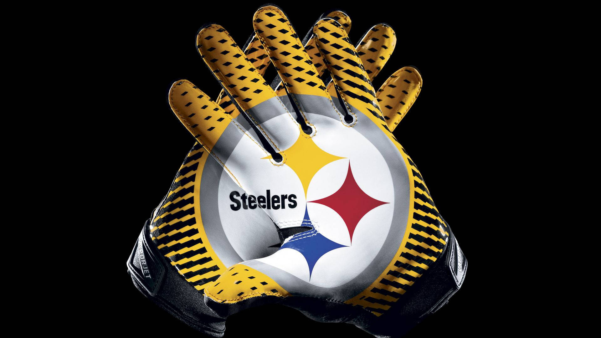 Pittsburgh Steelers Yellow Gloves Logo Wallpaper