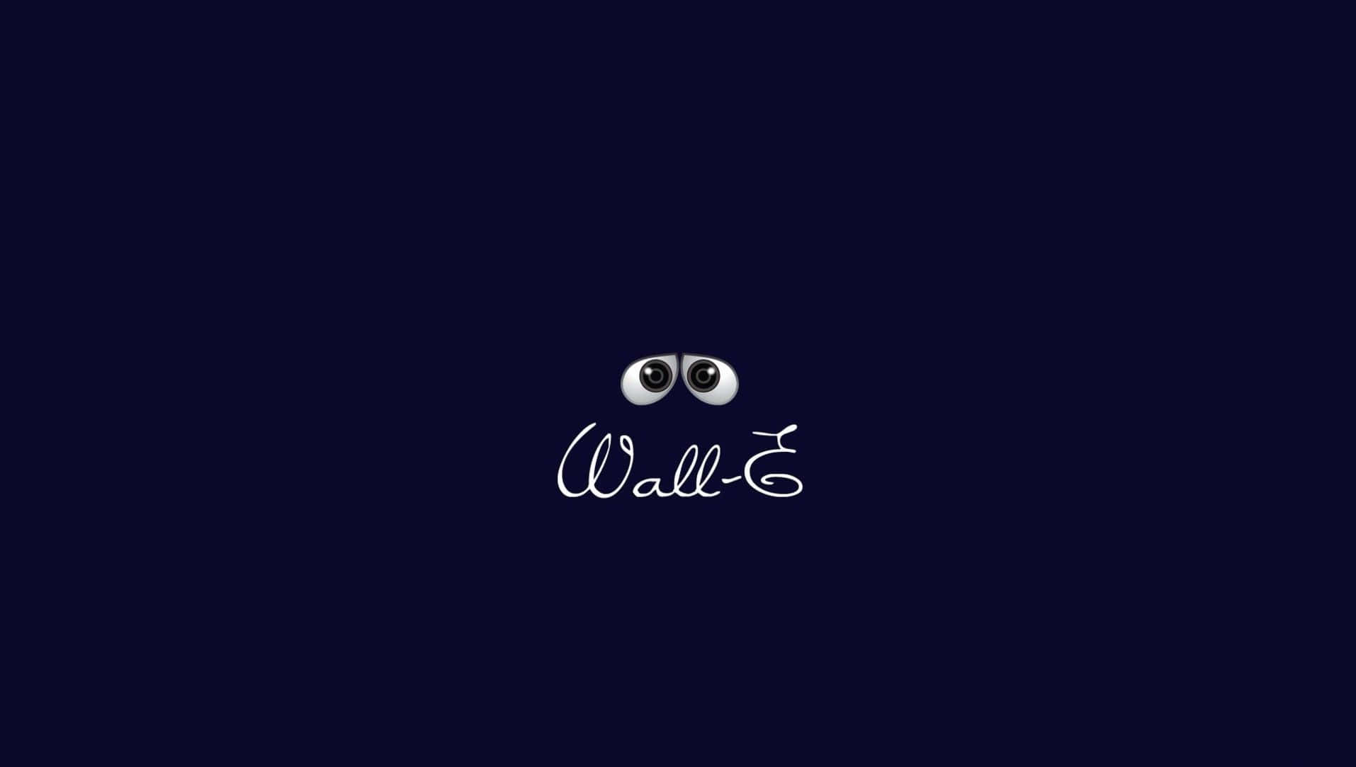 Walle Logo With Eyes On A Dark Background