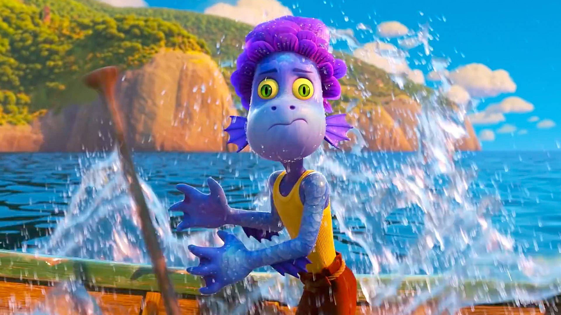 Pixar Luca Alberto Purple Sea Monster Wallpaper