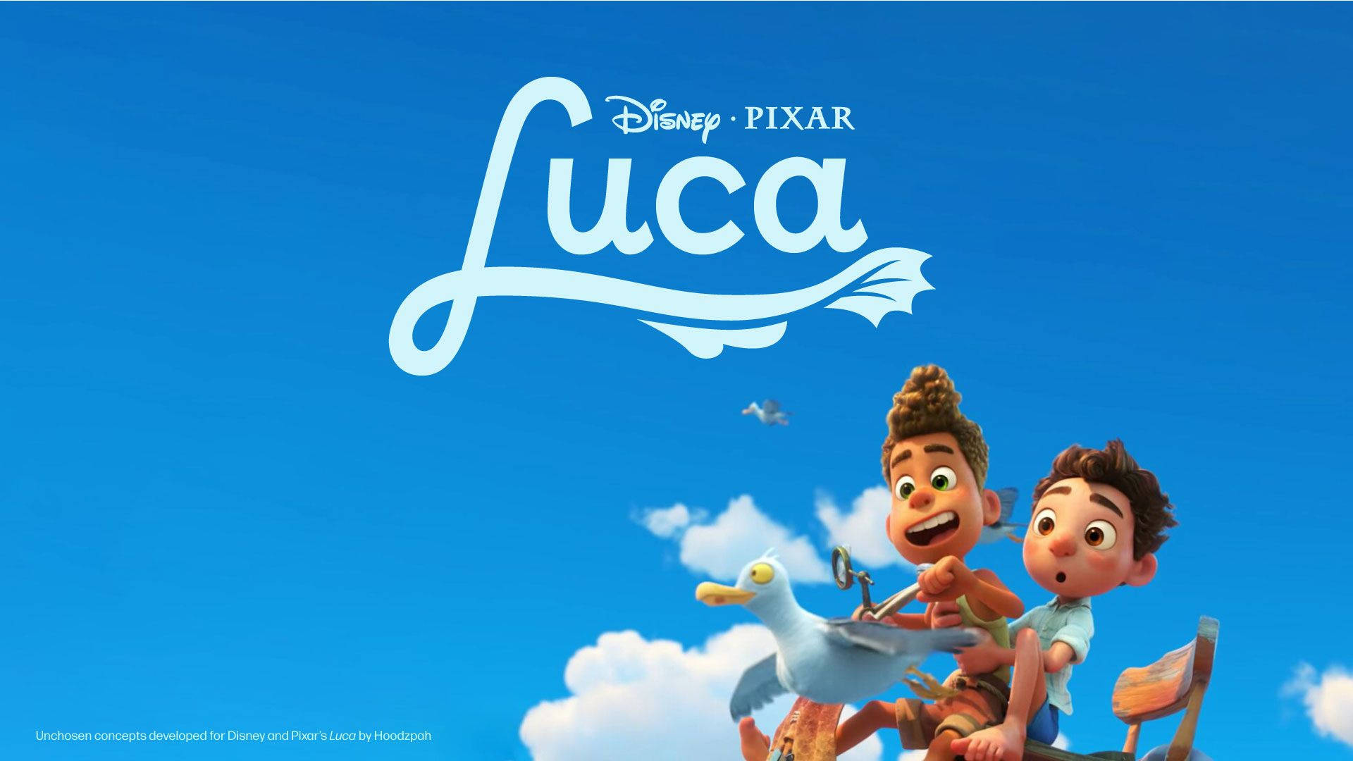 Pixar Luca Alberto Kører Cykel Scenen Wallpaper Wallpaper