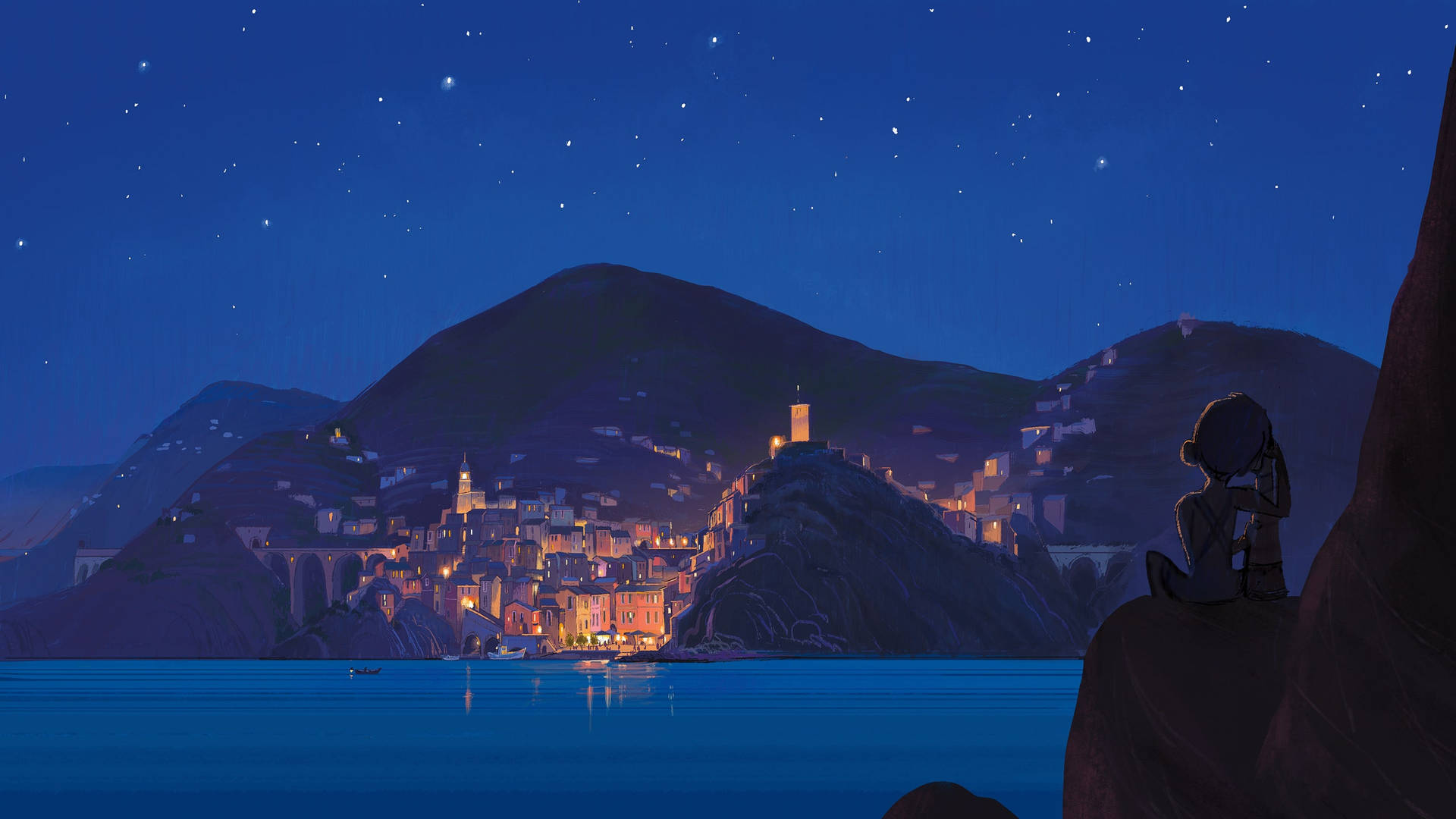 Pixar Luca At Night Wallpaper
