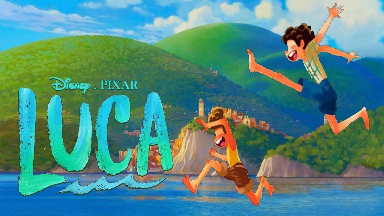 Pixar Luca Guilia og Alberto Mønster Tapet Wallpaper