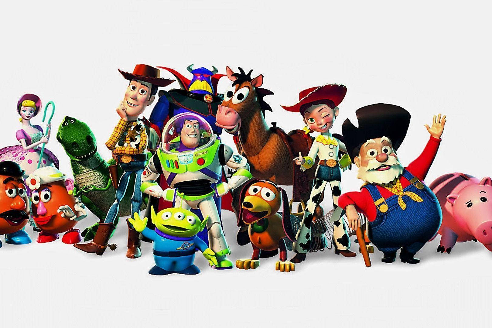 Pixar Toy Story Complete Cast Wallpaper