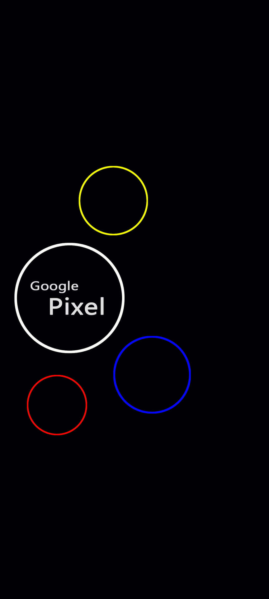 Hvide Cirkel Pixel 3 Amoled Baggrund