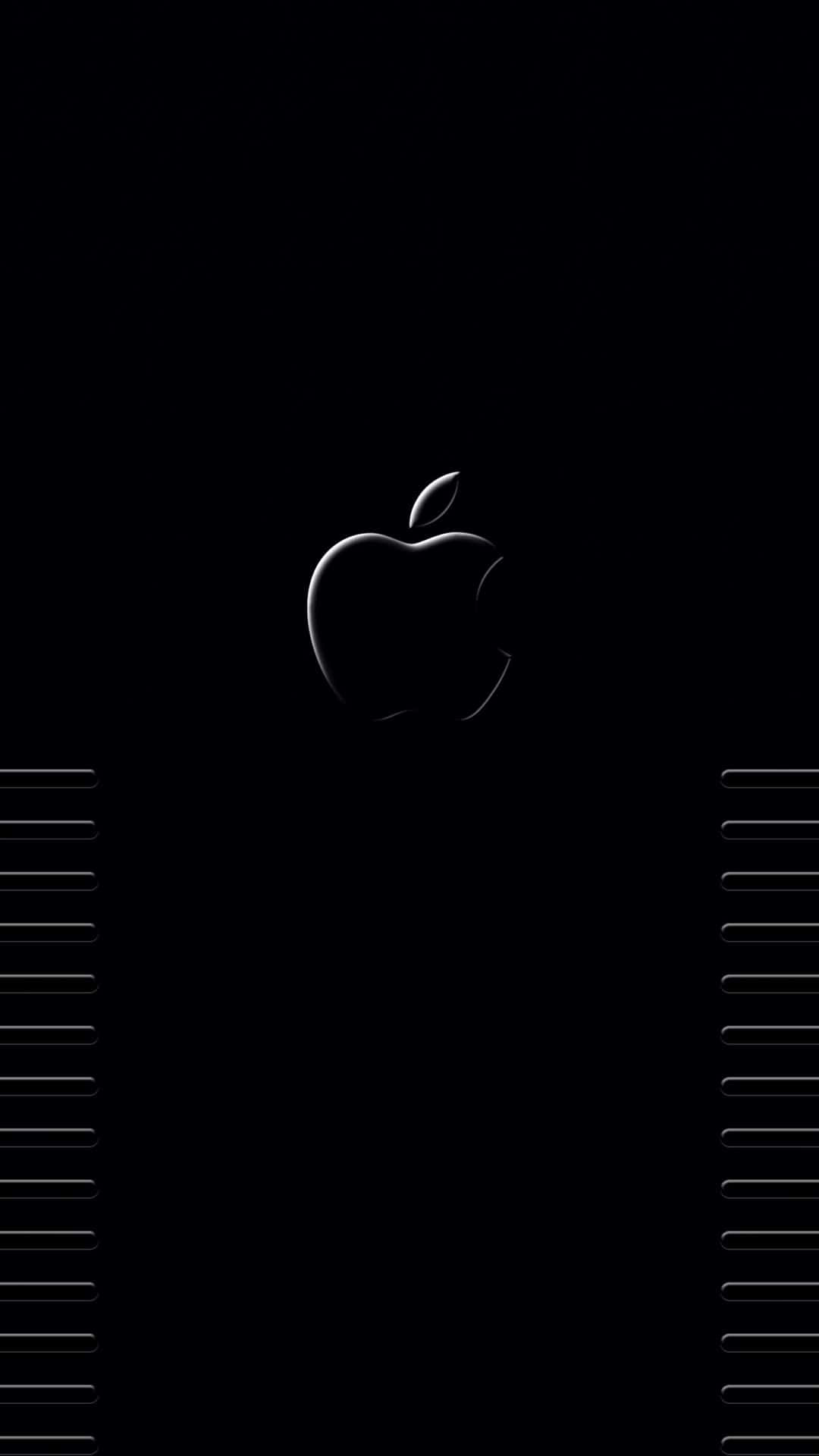 Pixel 3 Mørk Aestetik Apple Logo Baggrund
