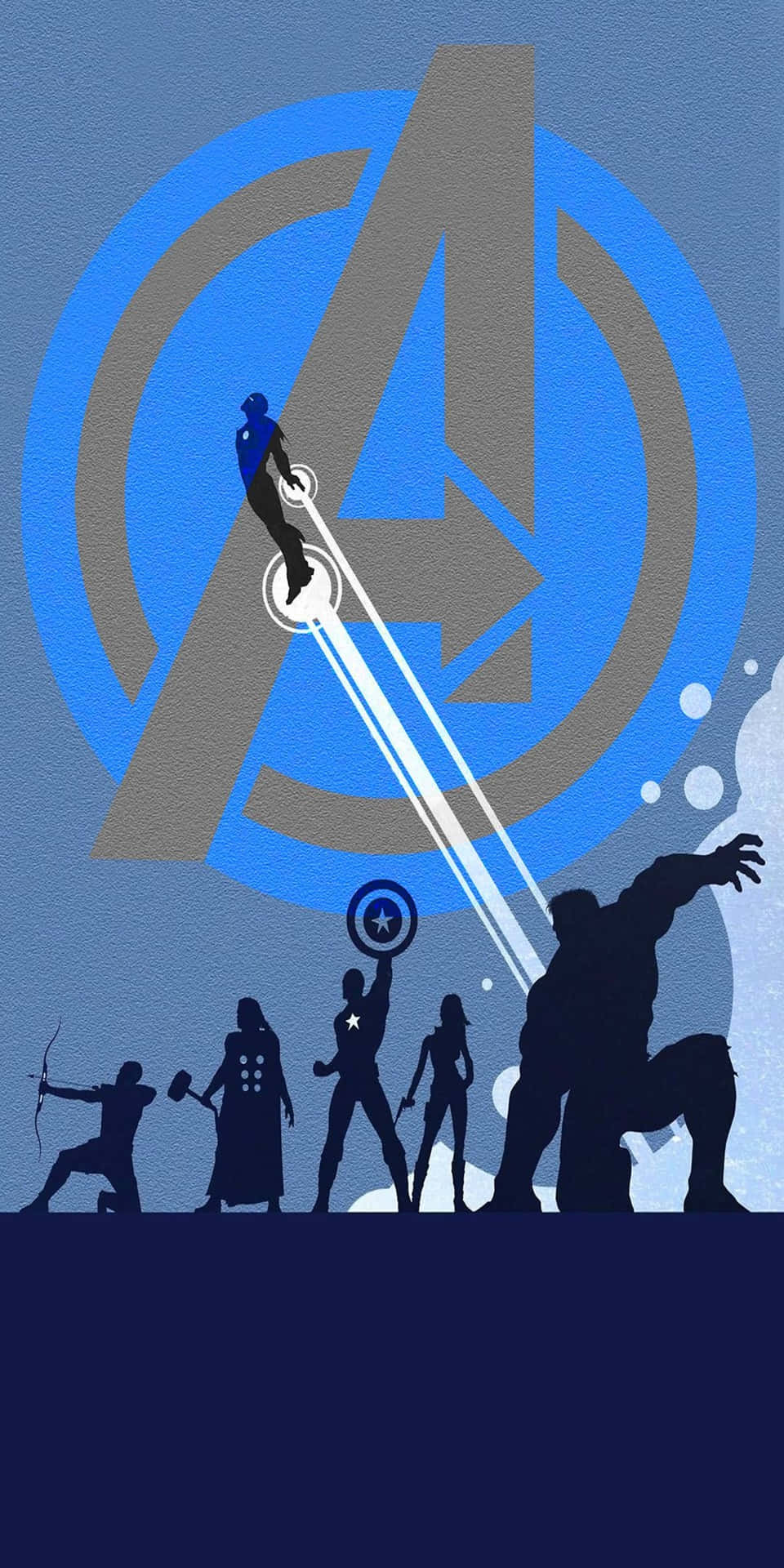Pixel 3 Blue And Gray Avengers Background