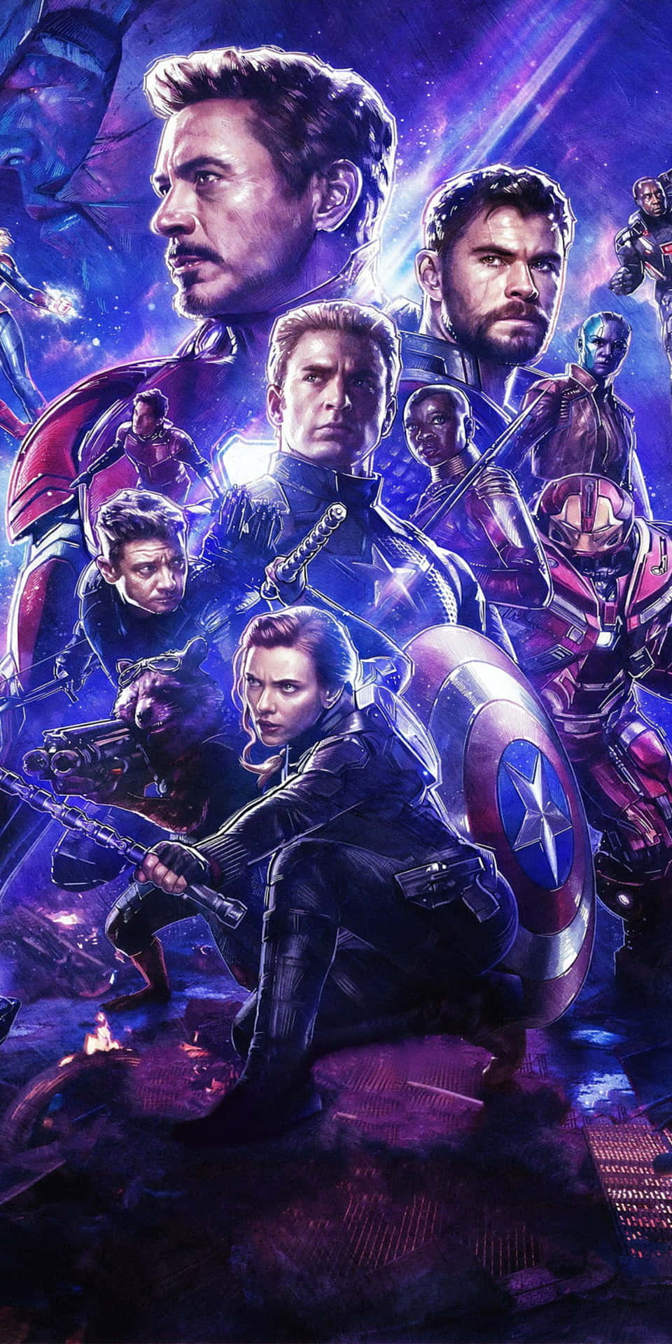 Purple Aesthetic Pixel 3 Avengers Background