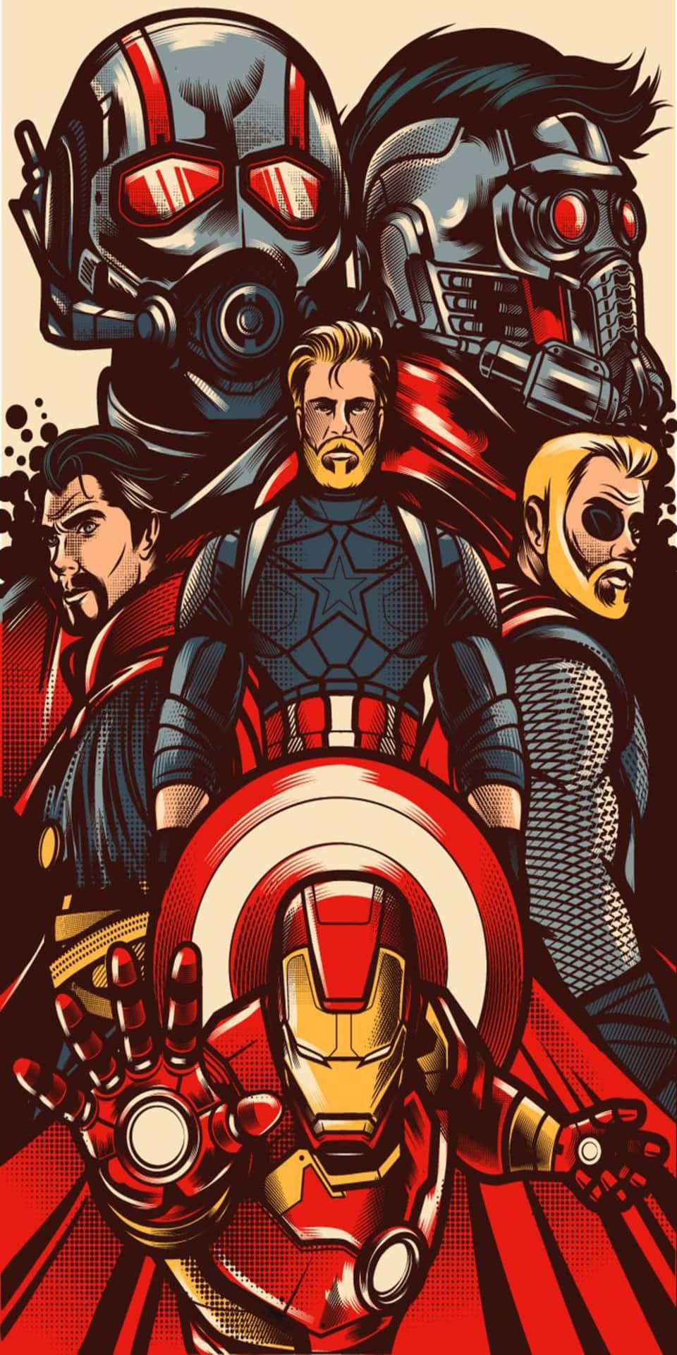 Pixel 3 Avengers Pop Art Background