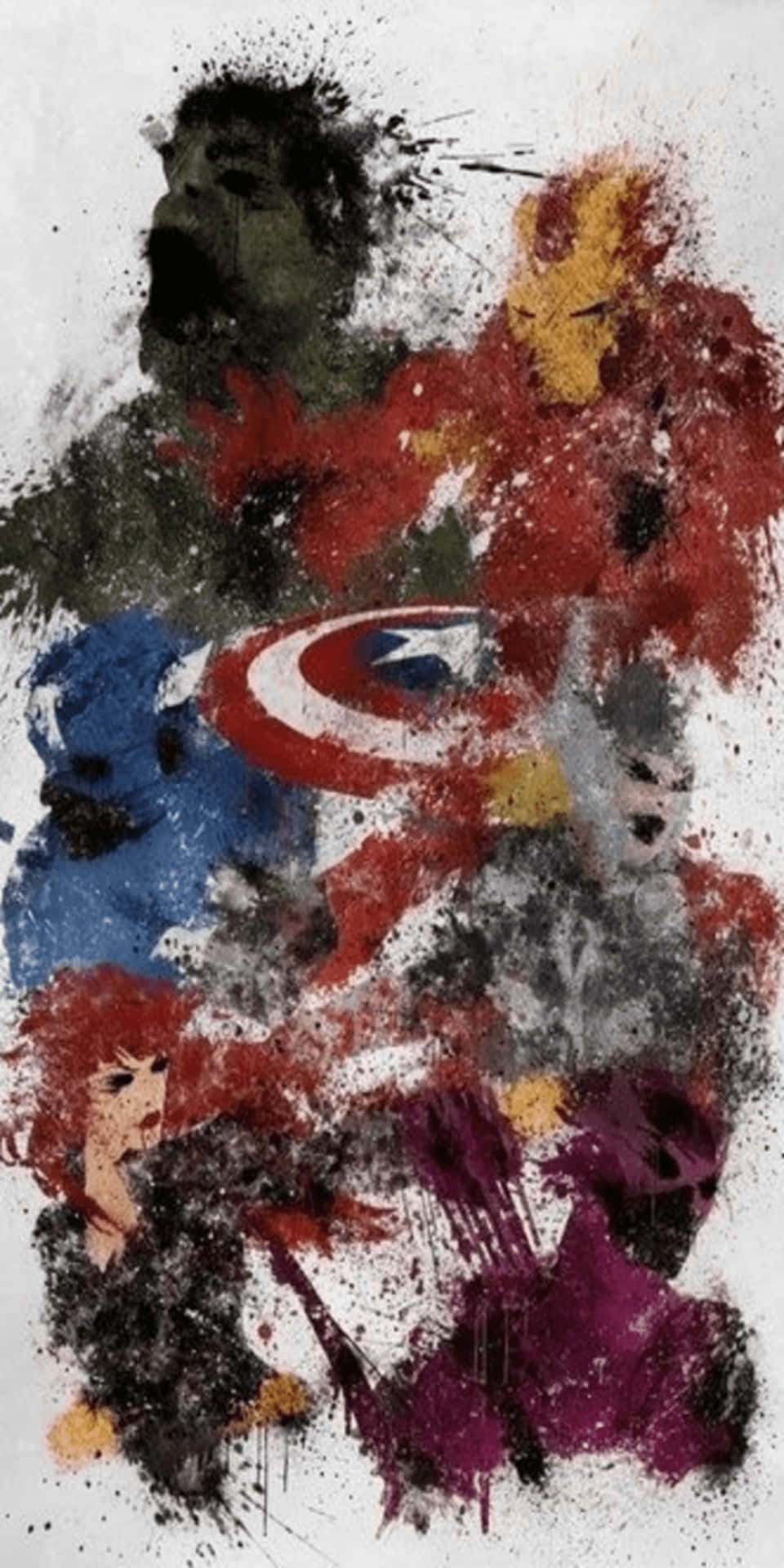 Abstract Paint Splatter Pixel 3 Avengers Background