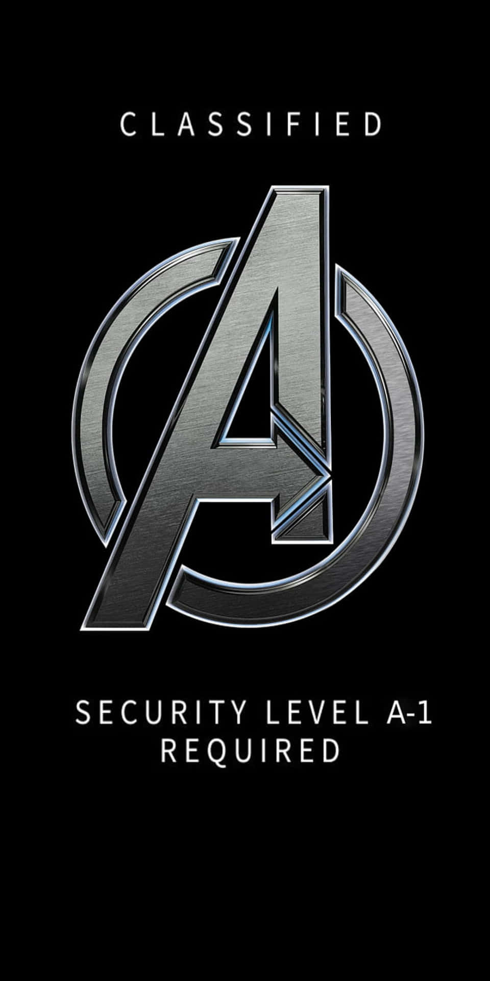 Silver Classified Logo Pixel 3 Avengers Background