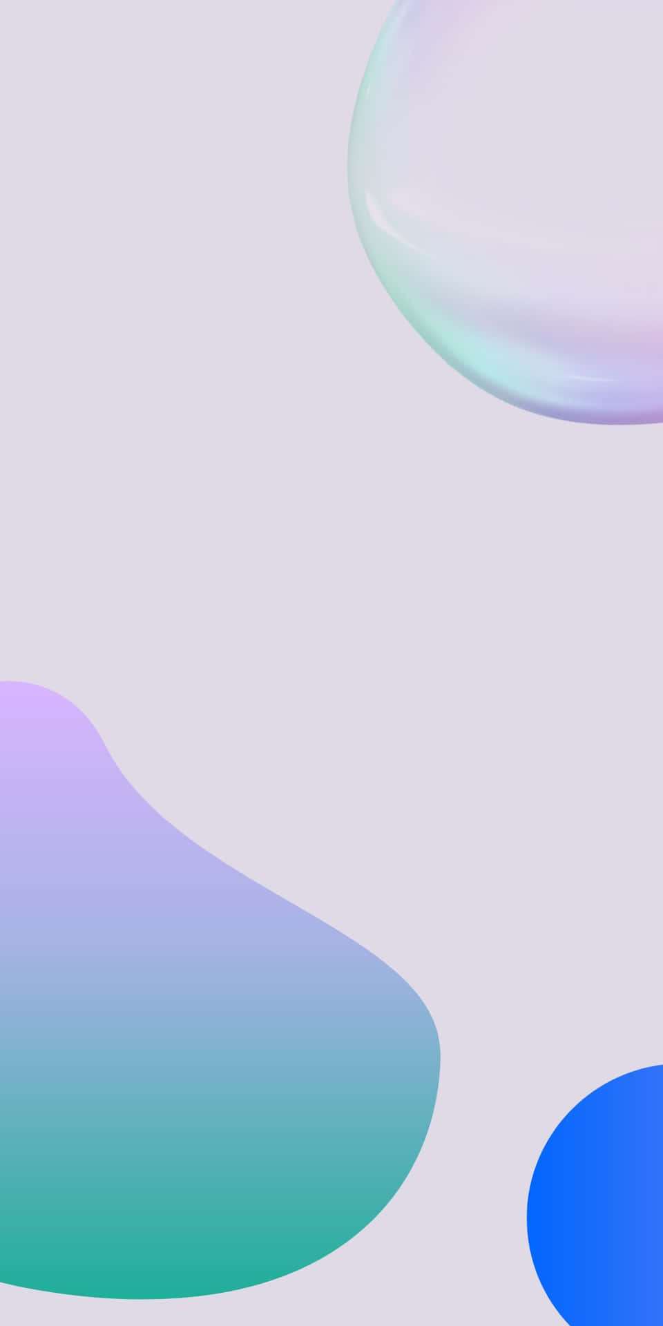 Grå og blå minimalistisk Pixel 3 baggrundsdesign