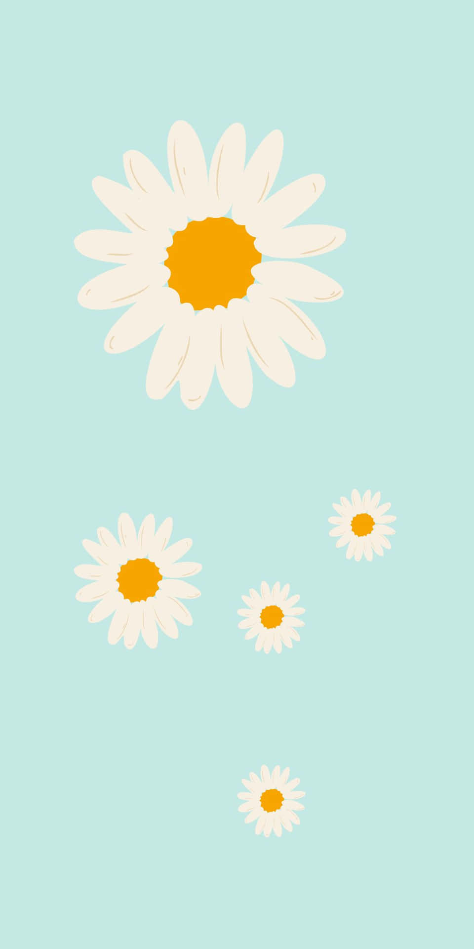 Pixel 3 Background Of Cute Daisies Background