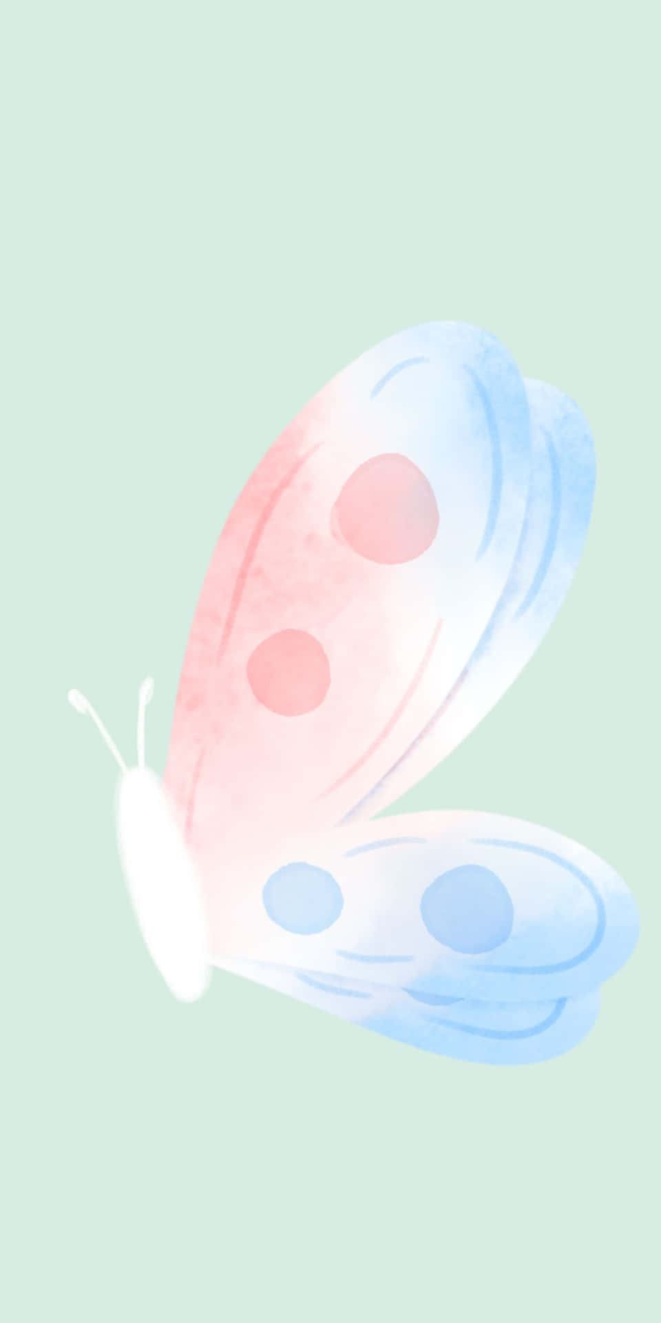 Pixel 3 Background Cute Pastel Butterfly Background
