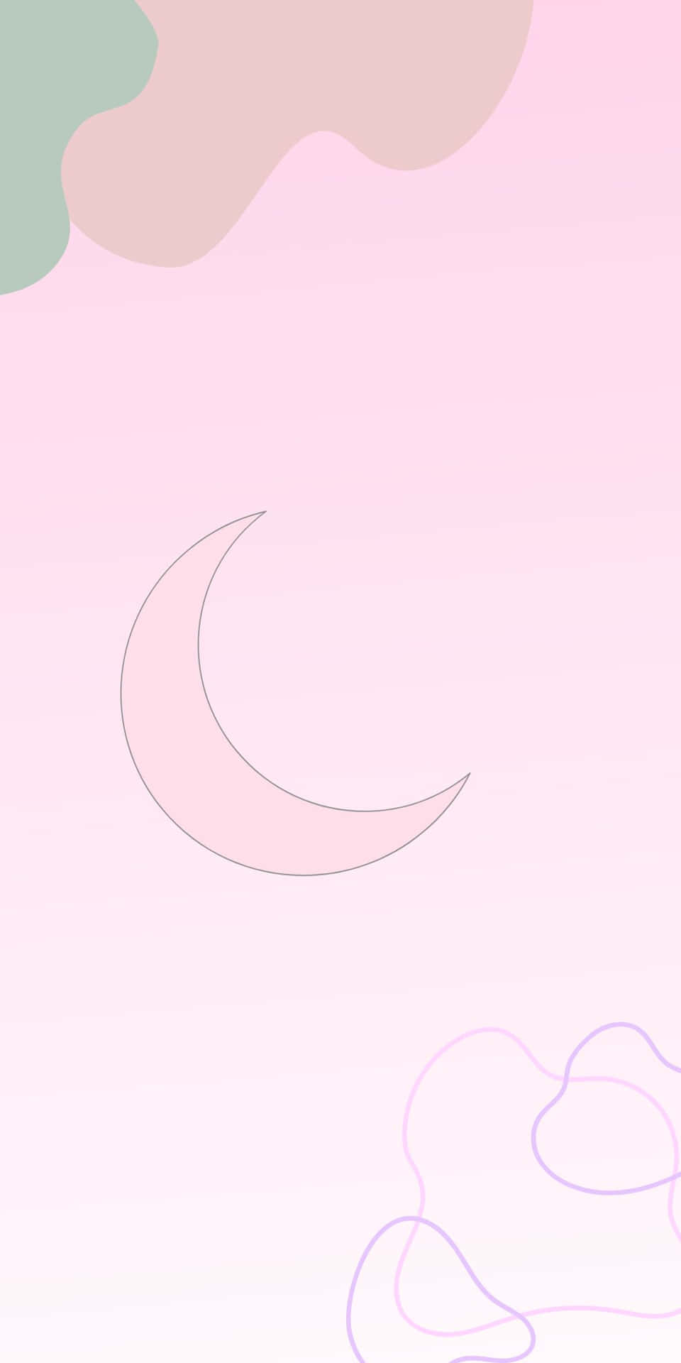 Pixel 3 Background Of Pink Crescent Moon Background
