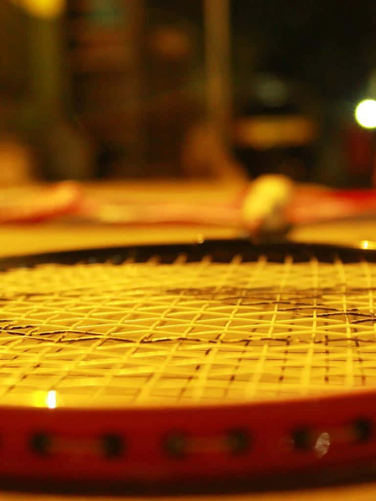 Laid Racket Close Up Shot Pixel 3 Badminton Background
