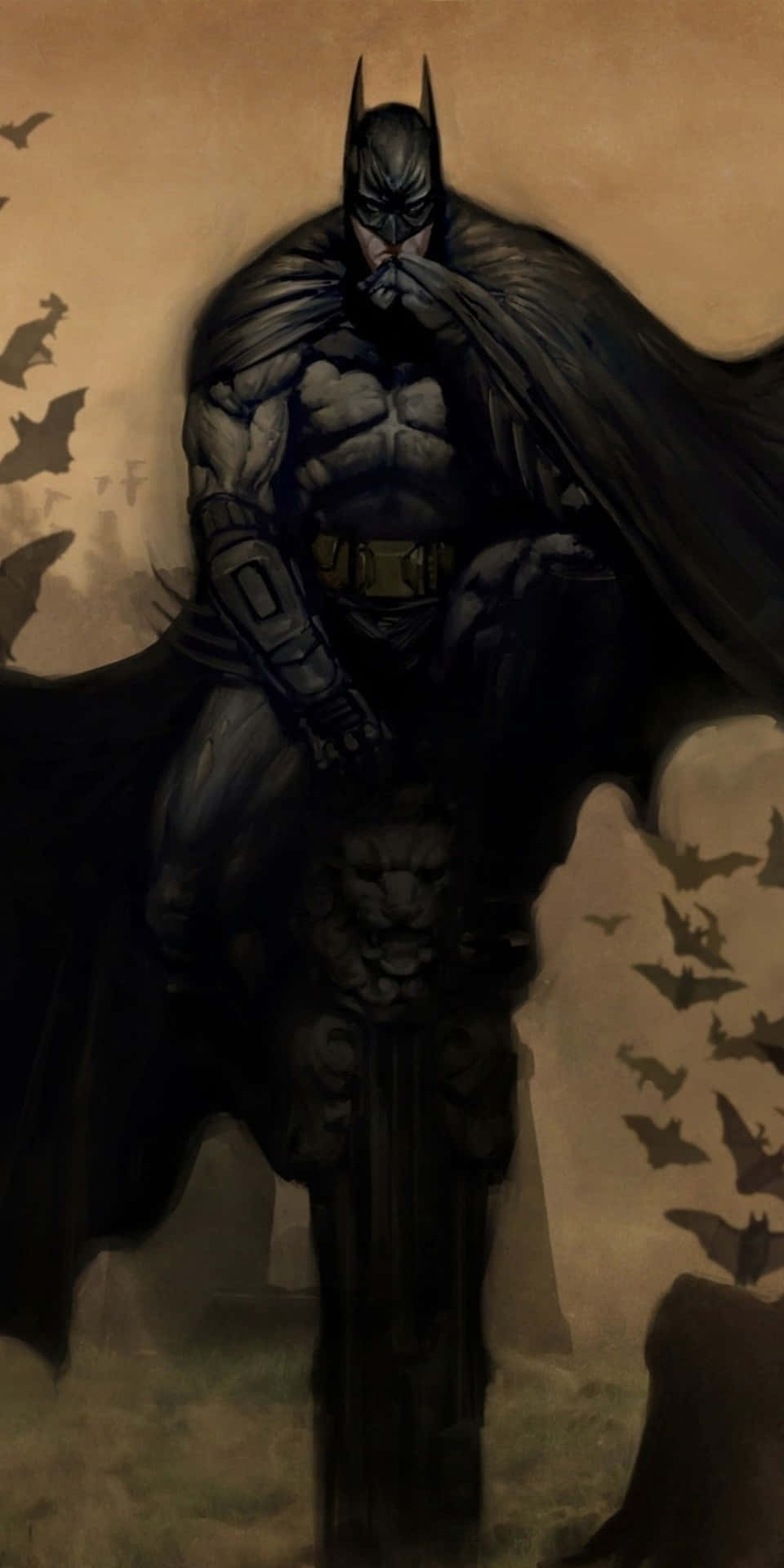 Drawing Pixel 3 Batman Arkham City Brown Background