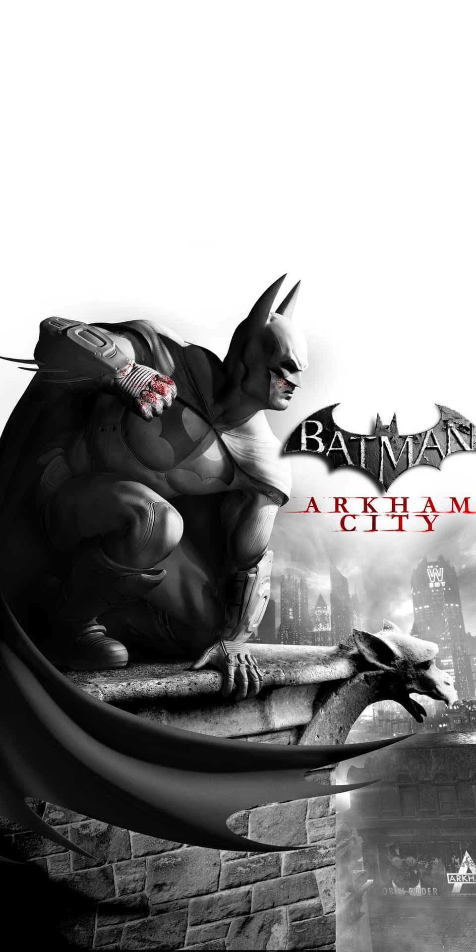 Pixel 3 Batman Arkham City Black And White Superhero Background