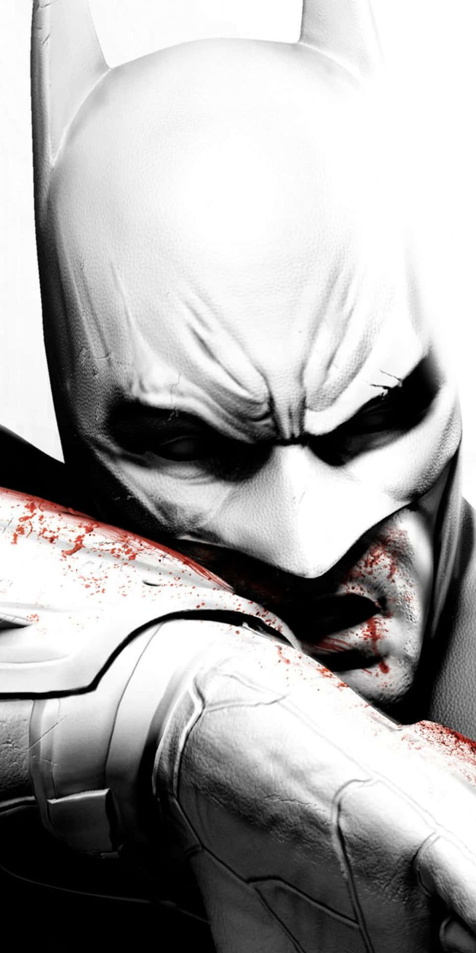 Pixel 3 Batman Arkham City Blood Grayscale Background