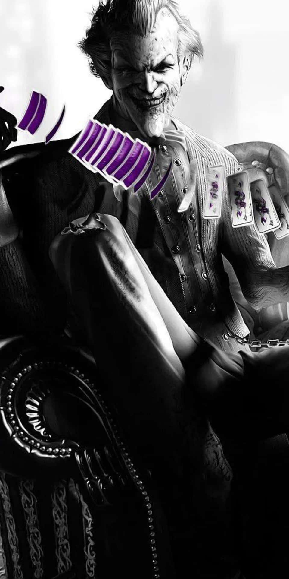 Joker Purple Cards Pixel 3 Batman Arkham City Background