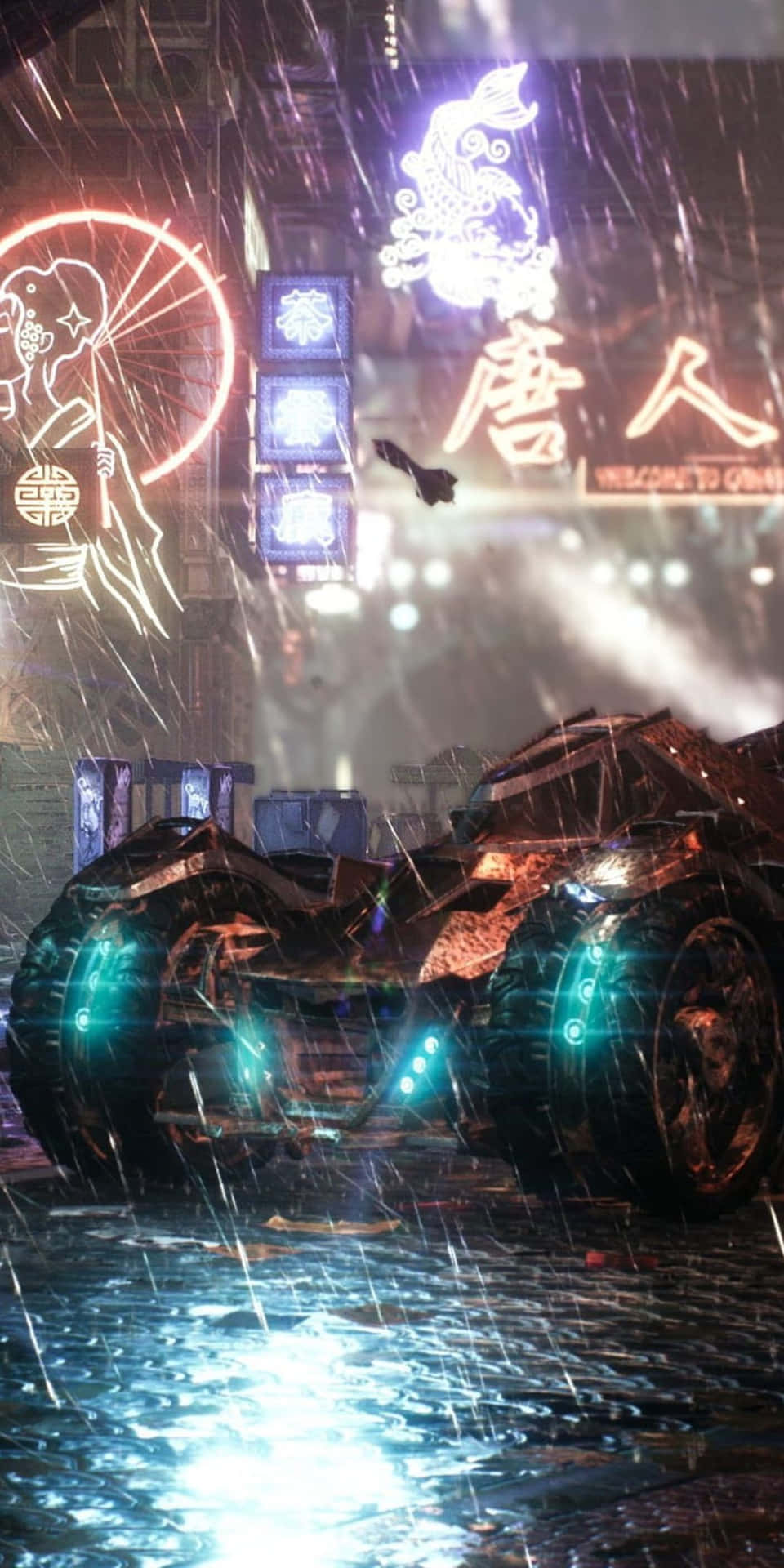 A futuristic take on the iconic Batmobile