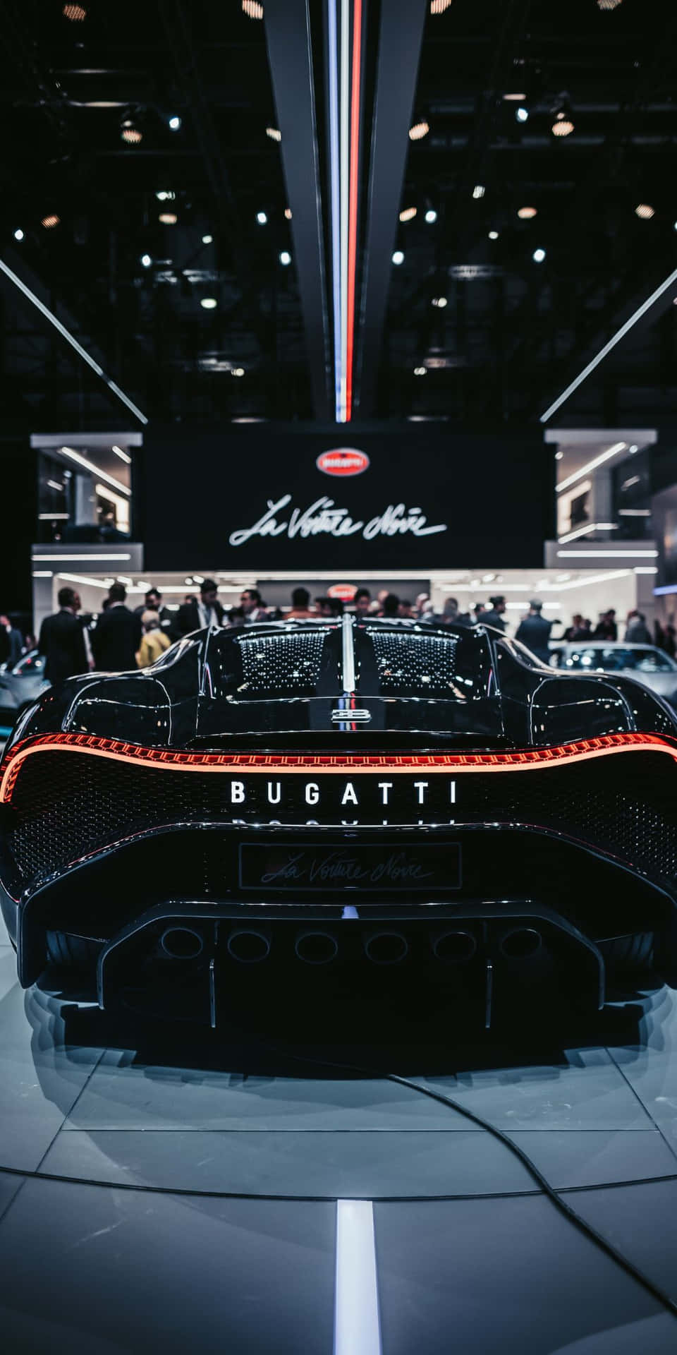 Densvarta Bilen Pixel 3 Bugatti Bakgrundsbild.