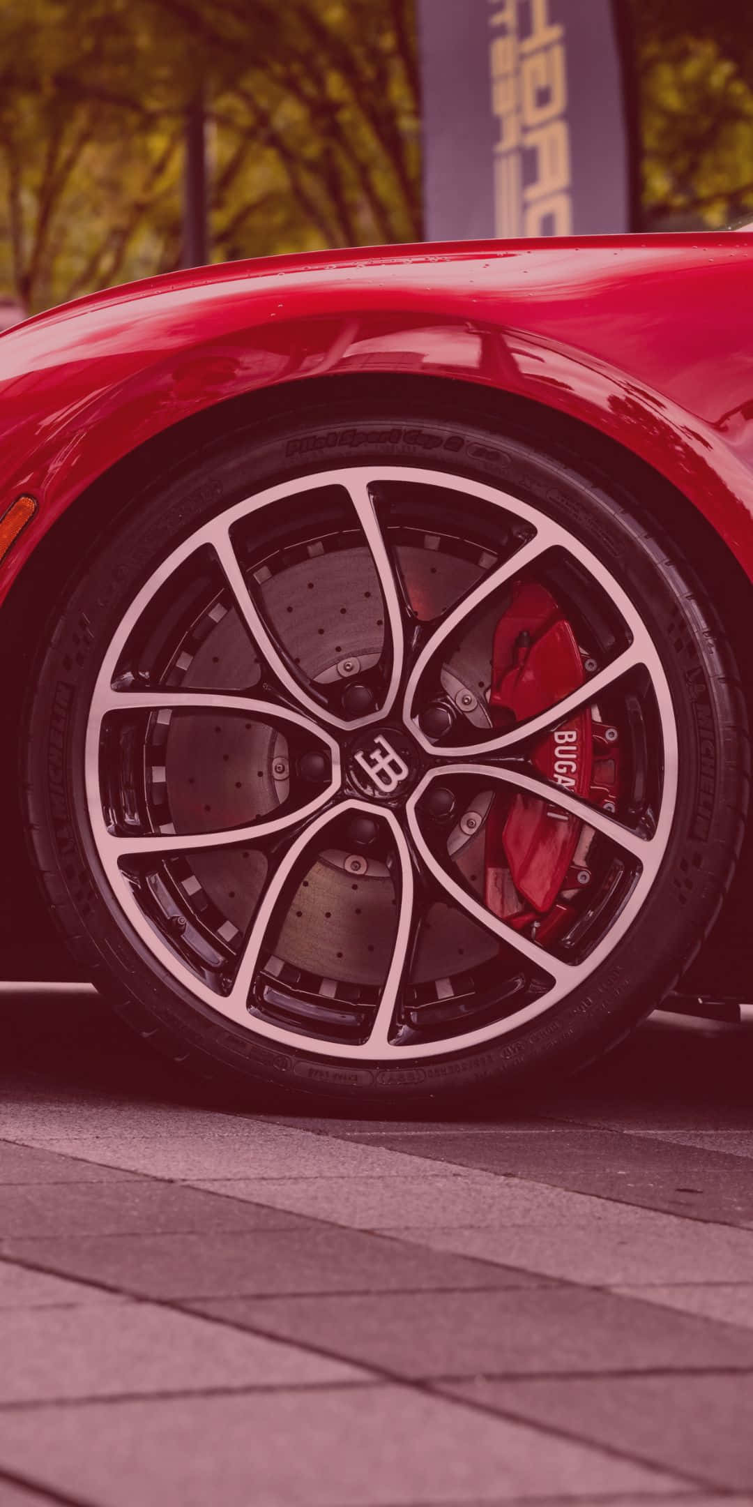 Red Chiron Wheel Pixel 3 Bugatti Background
