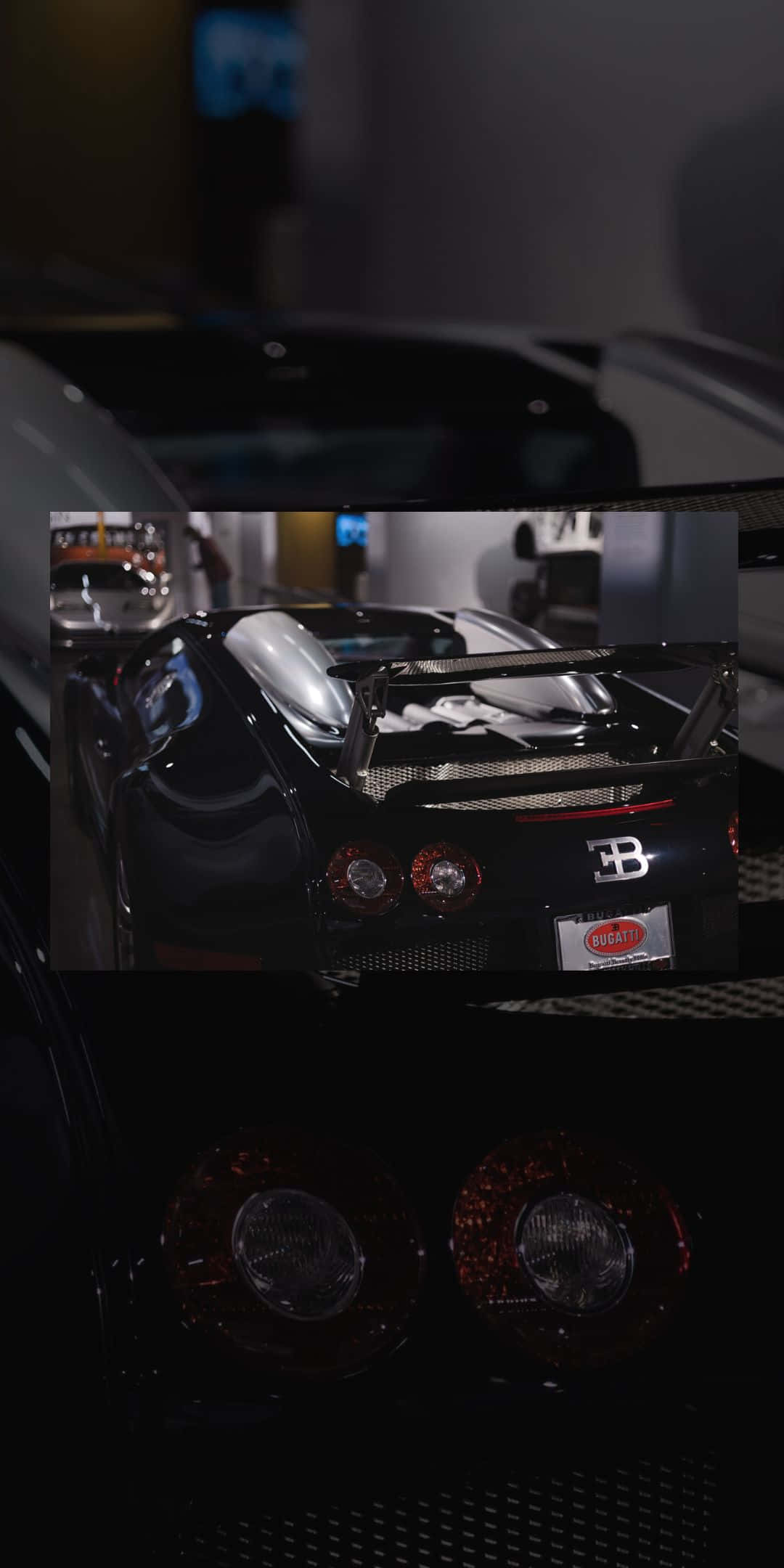 Back View Of Veyron Pixel 3 Bugatti Background