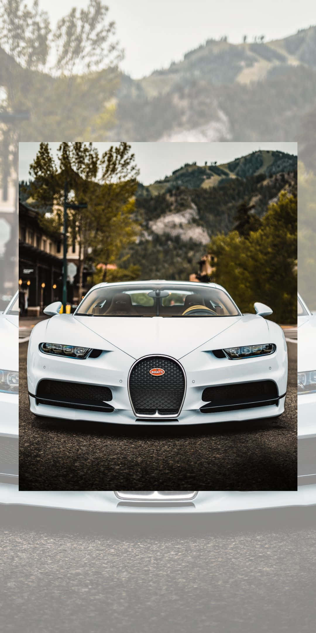 White Chiron Sport Pixel 3 Bugatti Background