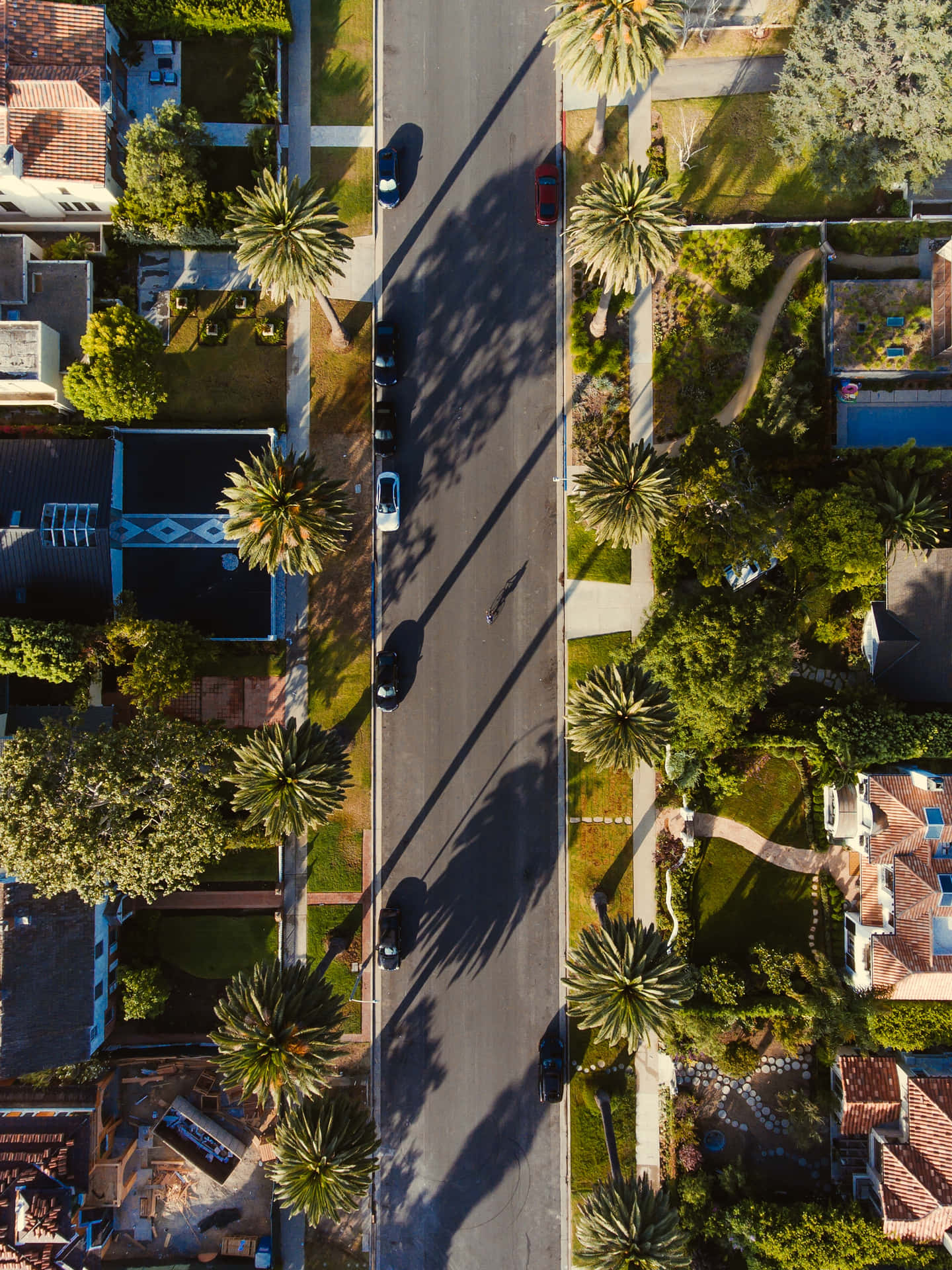 Luftaufnahmedes Hauses Pixel 3 Als Hintergrundbild Von Kalifornien.
