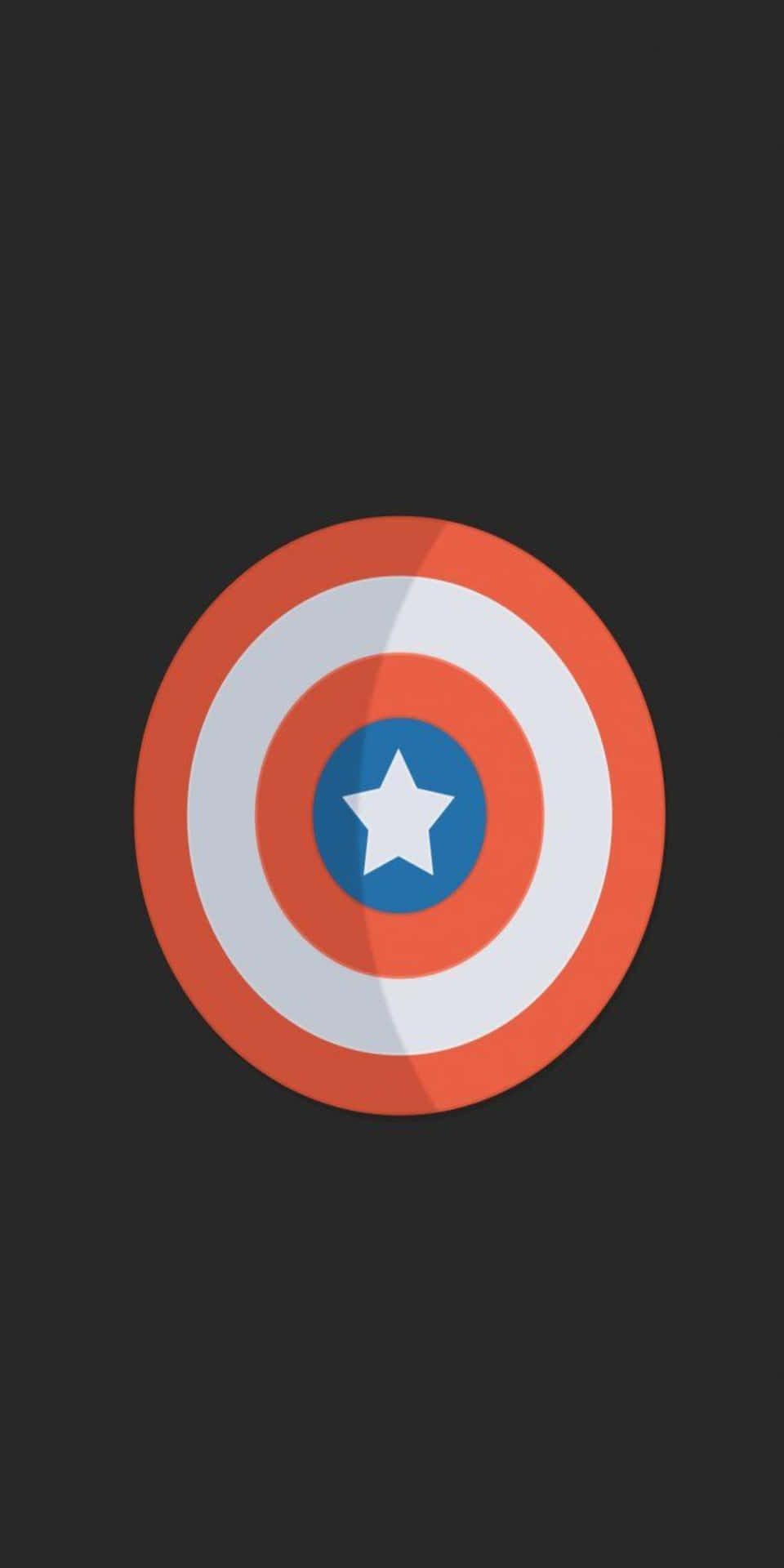 Minimalist Pixel 3 Captain America Skjold Baggrund