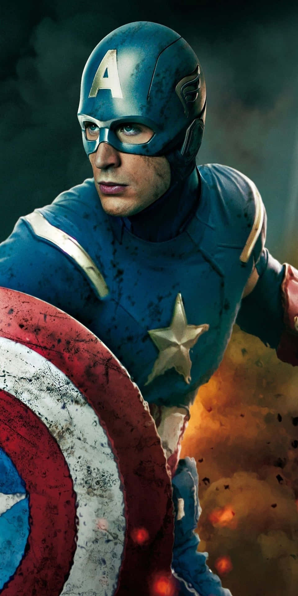 Pixel3 Hintergrund Mit Dem Ersten Rächer Captain America