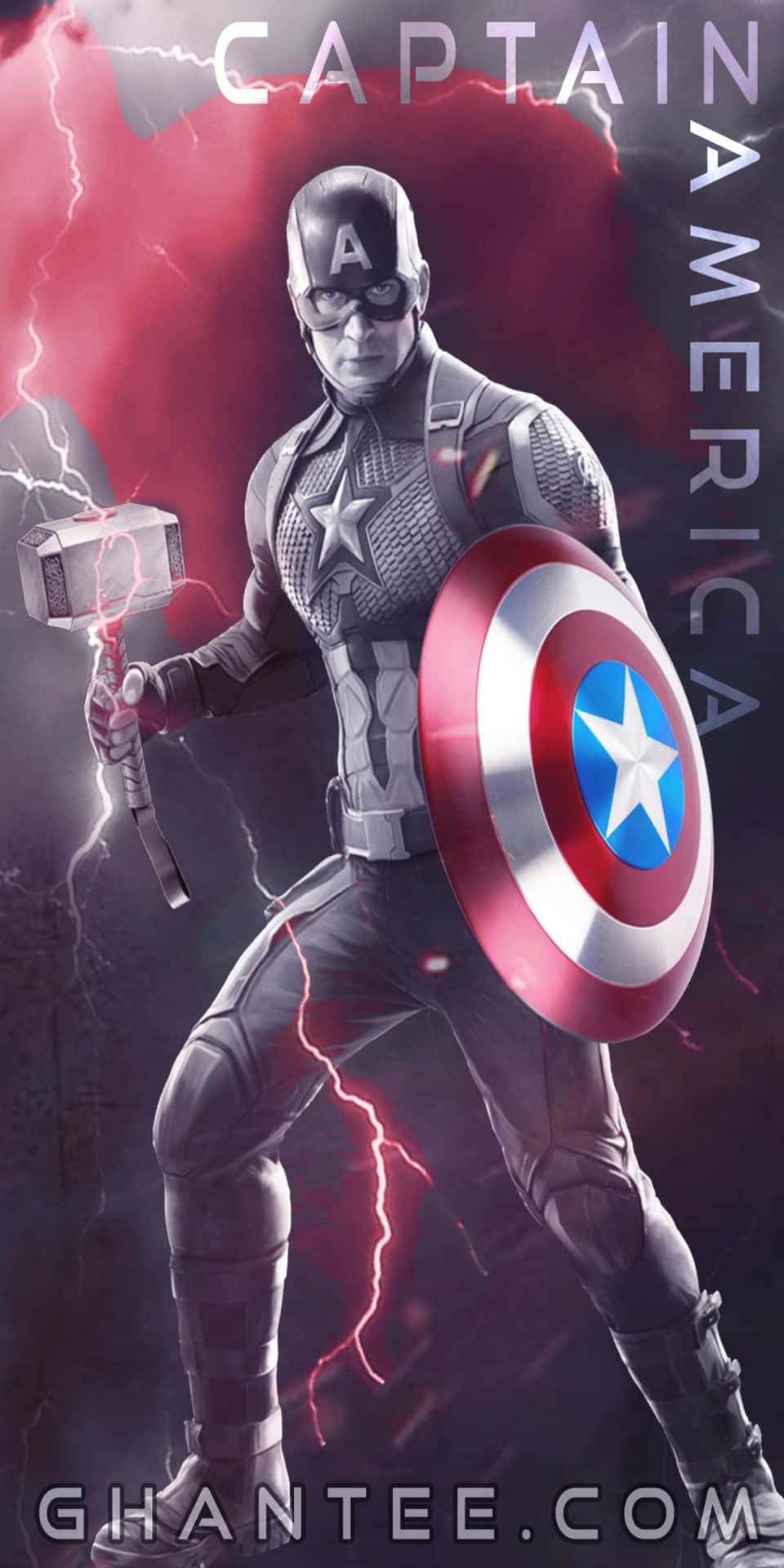 Pixel3 Captain America Värdig Bakgrund.