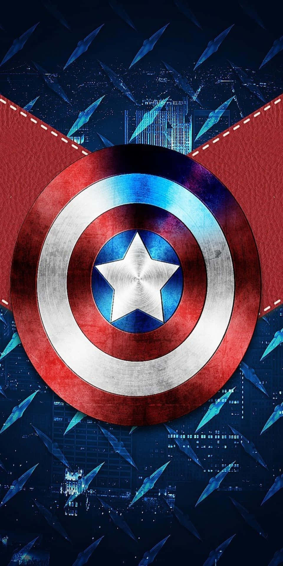 Pixel3 Hintergrundbild Mit Captain America Schild Grafik