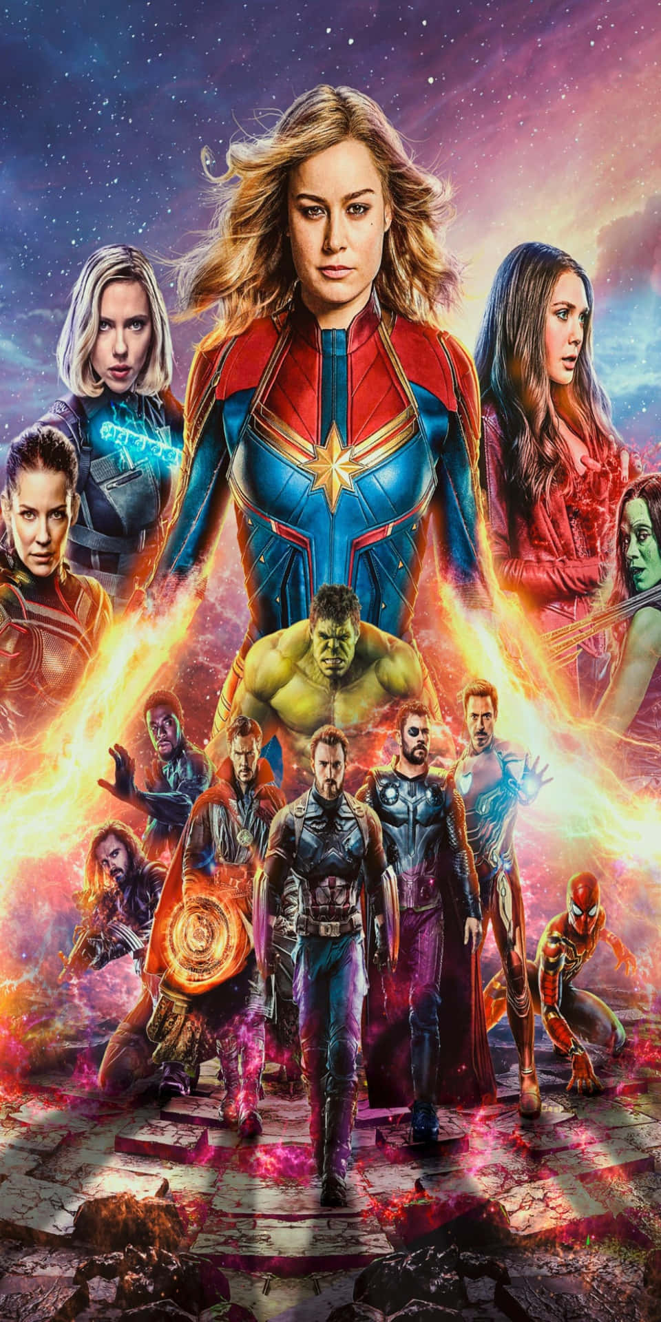 Pixel 3 Captain Marvel Superheroes Background