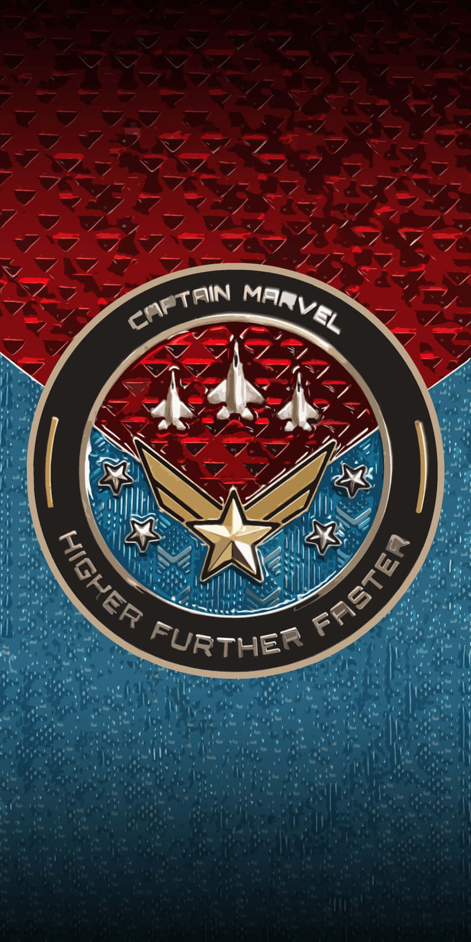 Pixel 3 Captain Marvel Logo Background