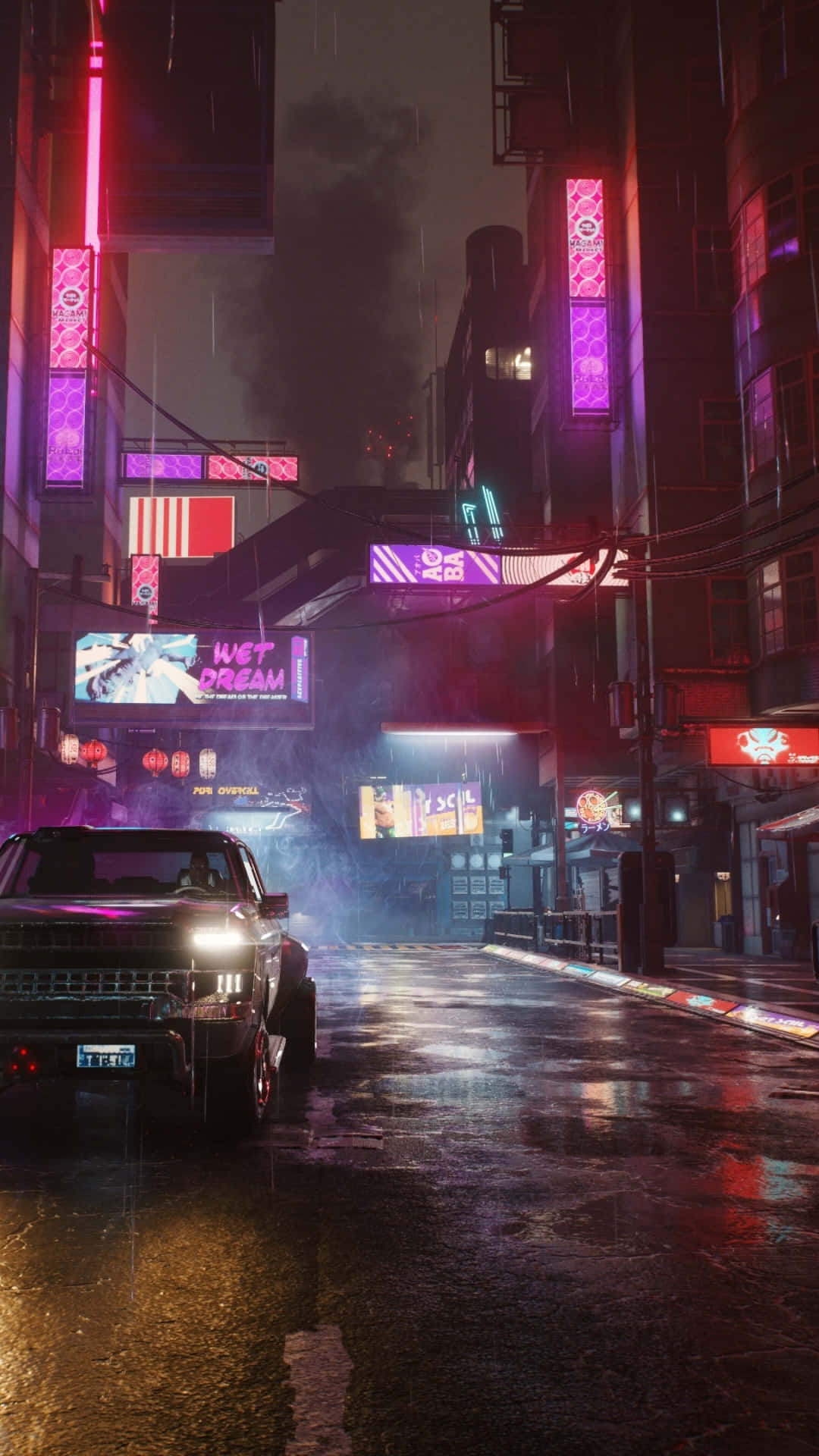 Pixel 3 Cyberpunk 2077 Night Street Background