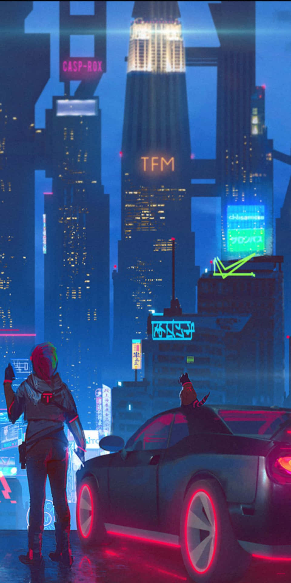 Aesthetic Cyberpunk 2077 Pixel 3 Background