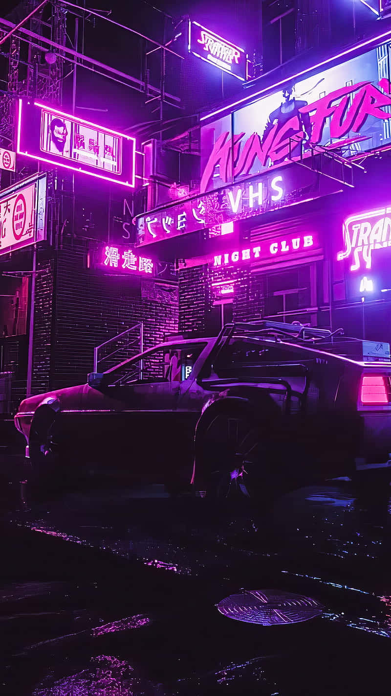 Pixel 3 Cyberpunk 2077 Car Background
